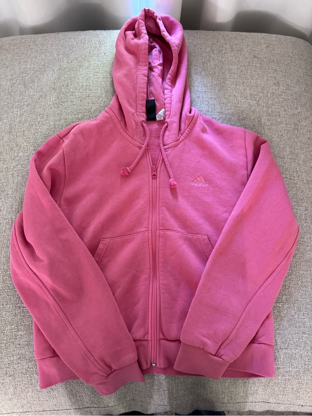 adidas Pink Full-Zip Hoodie